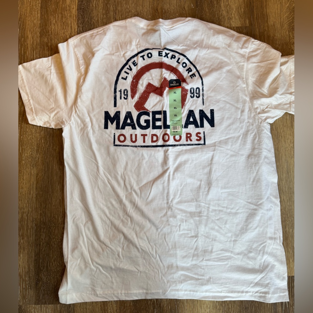 Two NEW Men’s XL white tshirts! Bass Pro & Magellan - Picture 7 of 7